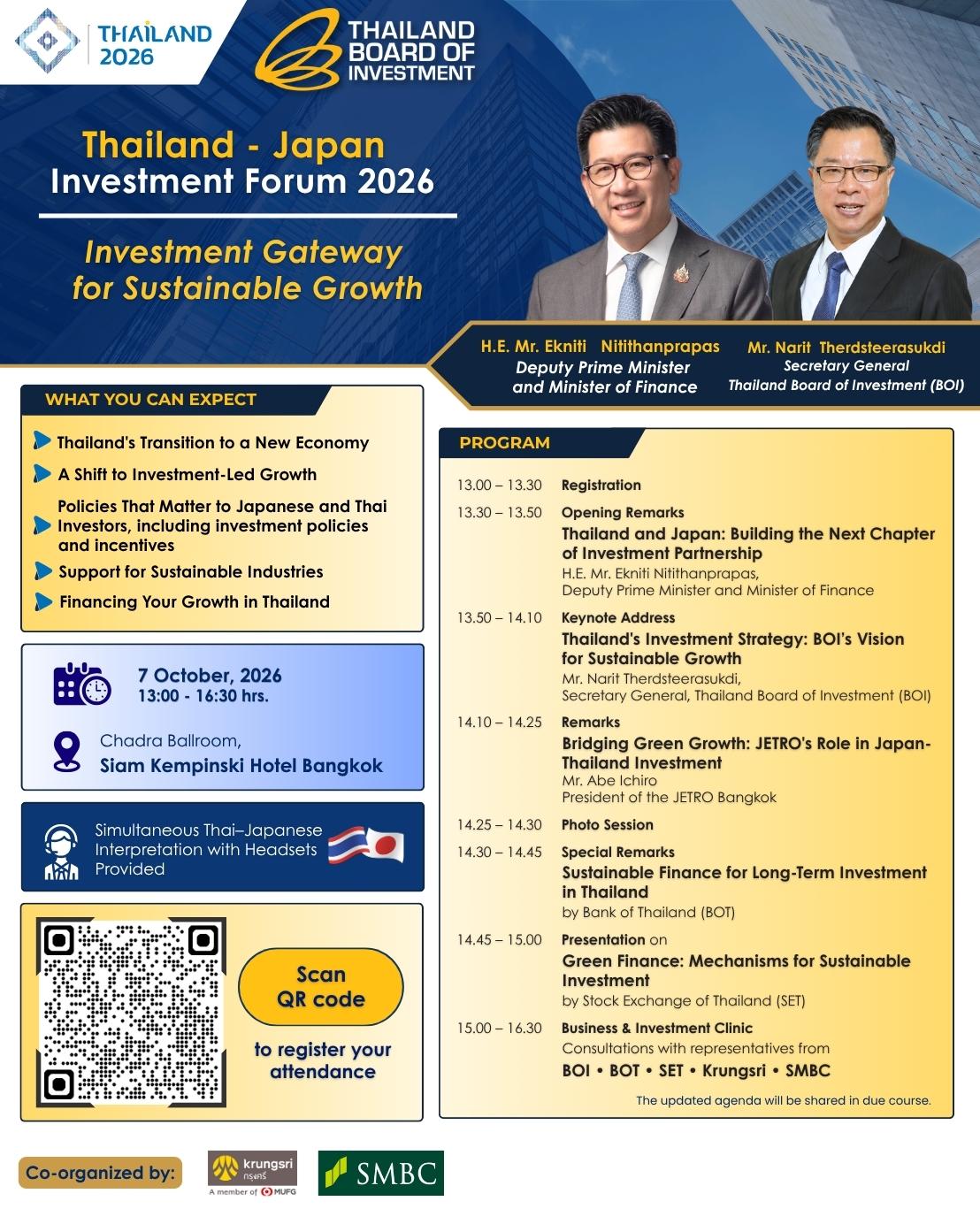 Thailand-Japan Investment Forum 2026