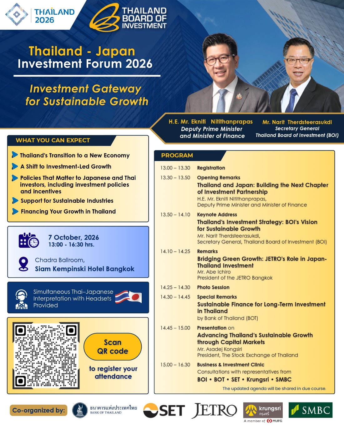 Thailand-Japan Investment Forum 2026