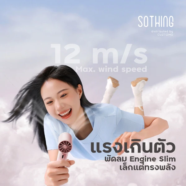 ลมแรงสูงสุด 12 m/s