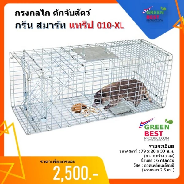 กรงดักจับสัตว์เลื้อนคลาน และแมว กรีน สมาร์ทแทร๊ป 010 XL