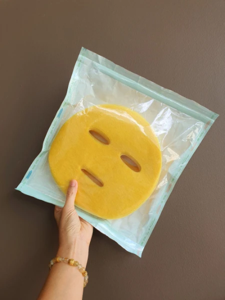 100% Natural Golden Raw Silk Face Mask sheet 
