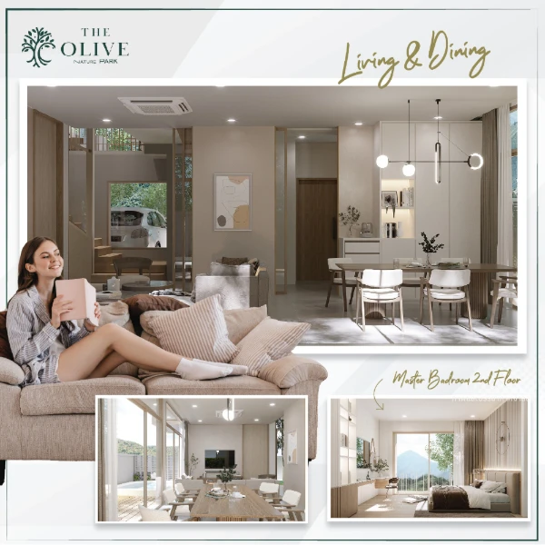 บ้านเดี่ยว Type B Bosana ภายนอกบ้าน โครงการ THE OLIVE Nature Park 