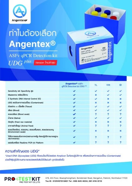 ANGENTEX ASFV QPCR DETECTION KIT UDG PLUS